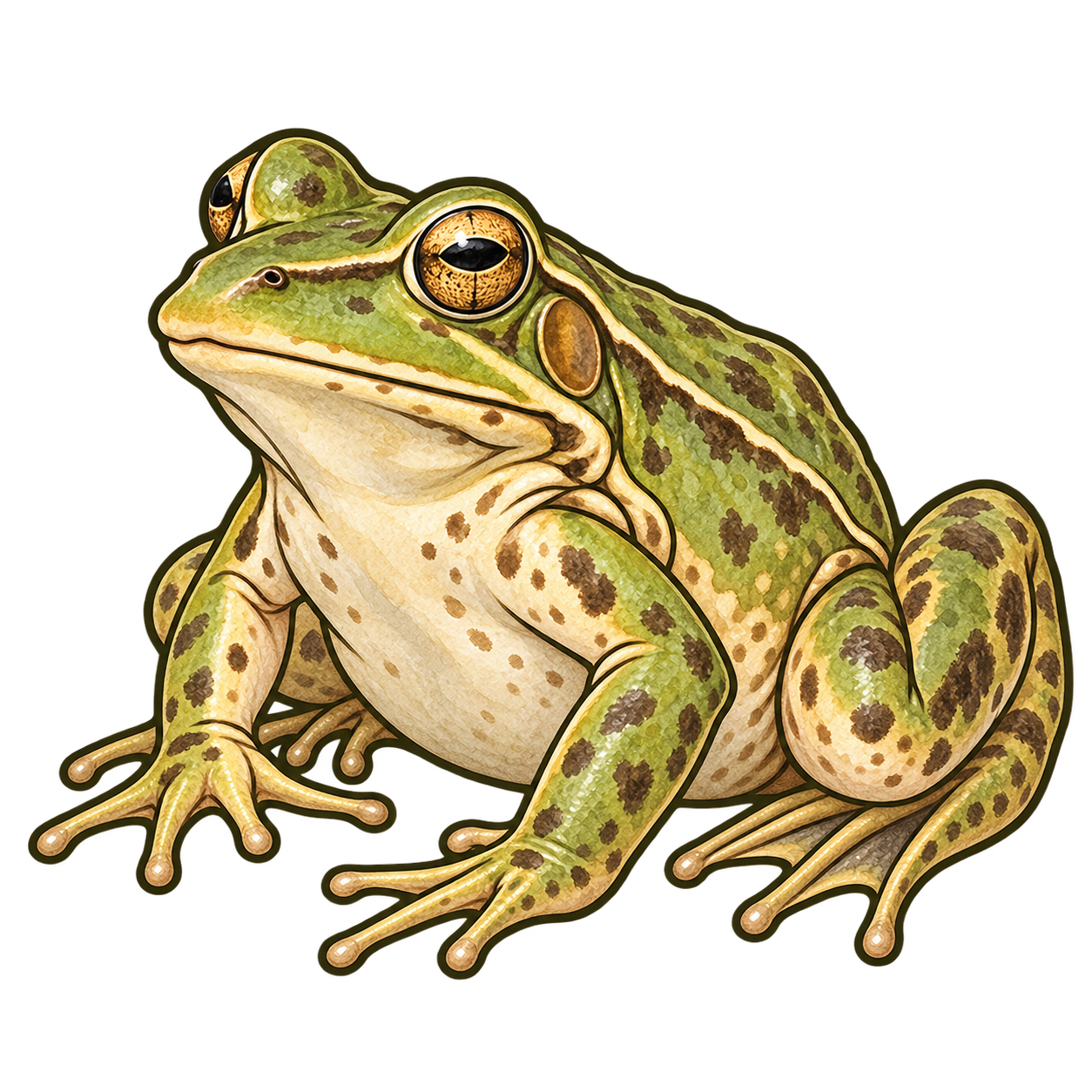 Green pond frog